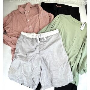 BUNDLE + FREE SHIPPING, Men's Large - Pants, Shorts & Shirts - 4 pc Lot